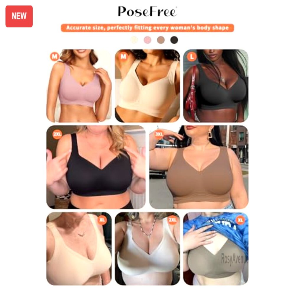 Seamless Wireless Support Bra Full Coverage Push … - image 5